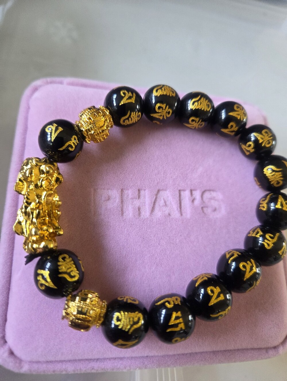 Phai's Carved Bead Tiger Eye Bracelet